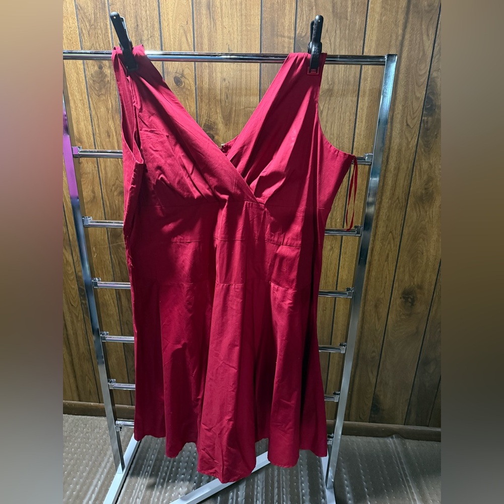 Ashley Stewart Elegant Red Sleeveless Dress. Never worn. Sz 24.